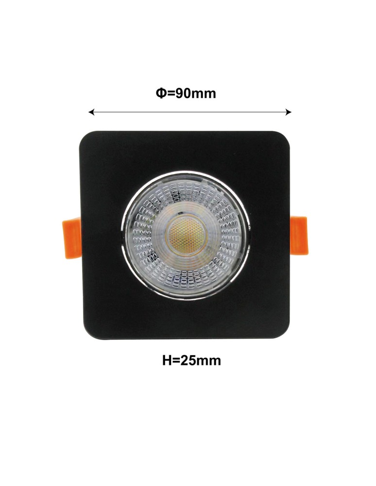 Light Prestige Ruchome kwadratowe oczko podtynkowe Plus czarne LED CCT LP-1506/1RS BK Square Light Prestige Ruchome kwadratowe oczko podtynkowe Plus czarne LED CCT LP-1506/1RS BK Square