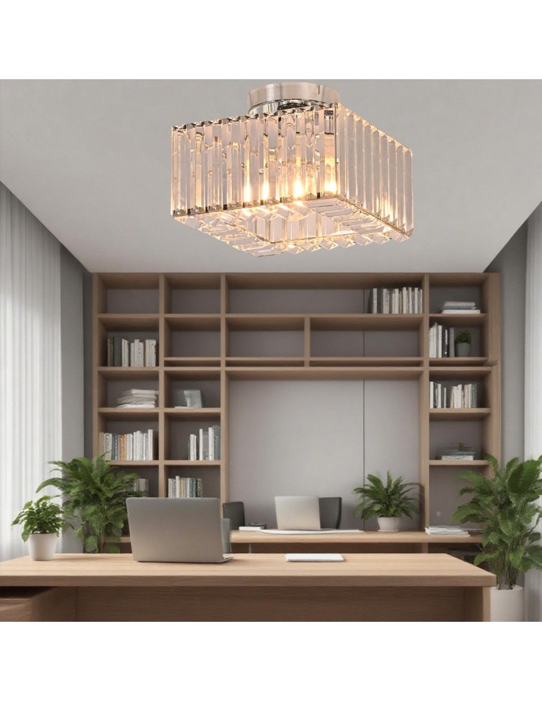 Light Prestige Kwadratowy plafon Vetro chrom 1xE27 LP-2910/1C CH square Light Prestige Kwadratowy plafon Vetro chrom 1xE27 LP-2910/1C CH square