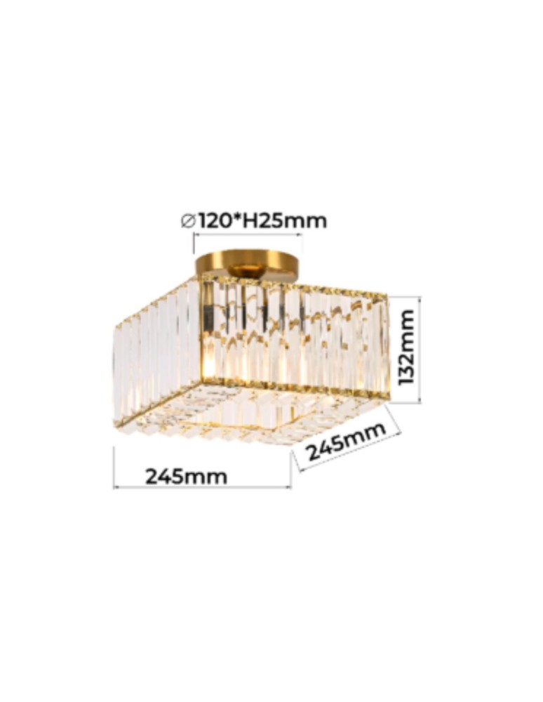Light Prestige Kwadratowy plafon Vetro chrom 1xE27 LP-2910/1C CH square Light Prestige Kwadratowy plafon Vetro chrom 1xE27 LP-2910/1C CH square
