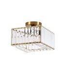 Lampy sufitowe z kryształami - Light Prestige Kwadratowy plafon Vetro złoty 1xE27 LP-2910/1C GD square - product 1