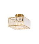 Lampy sufitowe z kryształami - Light Prestige Kwadratowy plafon Vetro złoty 1xE27 LP-2910/1C GD square - product 4