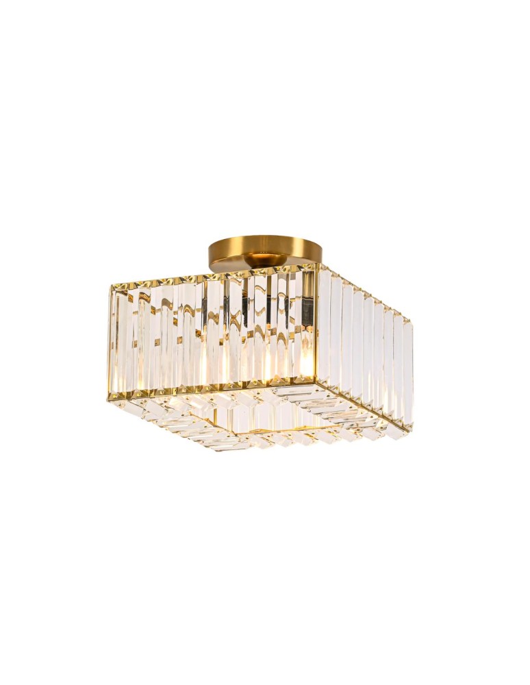 Light Prestige Kwadratowy plafon Vetro złoty 1xE27 LP-2910/1C GD square