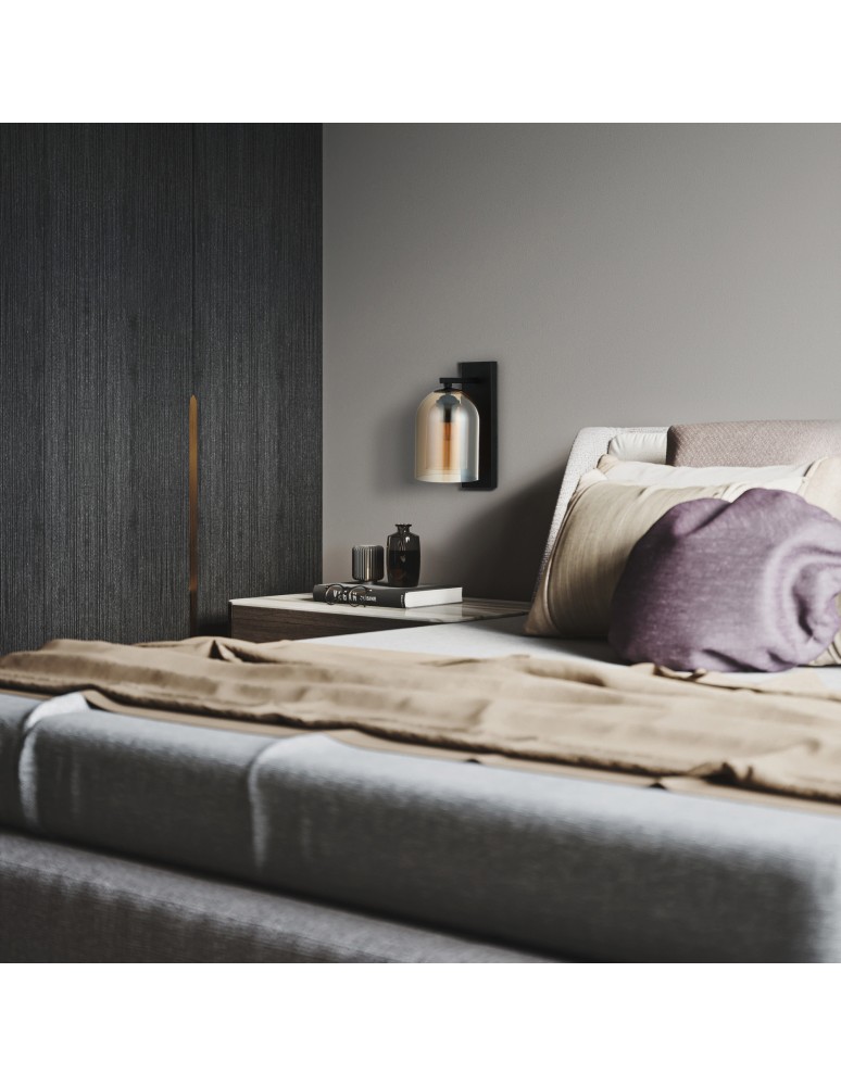 Kinkiety - Light Prestige Kinkiet Elaris bursztynowy 1xE27 LP-8103/1W AM - product kolory-swiatla.pl 2