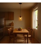 Lampy wiszące - Light Prestige Lampa wisząca Elaris bursztynowa 1xE27 LP-8103/1P AM - product 2