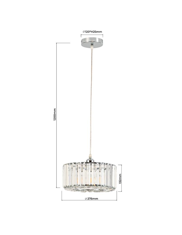 Light Prestige Okrągła lampa wisząca Vetro Złota1xE27 LP-2910/1P GD round Light Prestige Okrągła lampa wisząca Vetro Złota1xE27 LP-2910/1P GD round