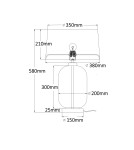 Lampy stołowe z abażurem - Light Prestige Lampa stołowa Amur dymna 1xE27 LP-919/1T smoked - product 6