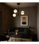 Lampy wiszące - Light Prestige Plafon Dorado ring czarna 3x E14 LP-002/3C ring BK - product 2