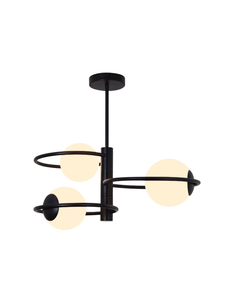 Lampy wiszące - Light Prestige Plafon Dorado ring czarna 3x E14 LP-002/3C ring BK - product kolory-swiatla.pl 3