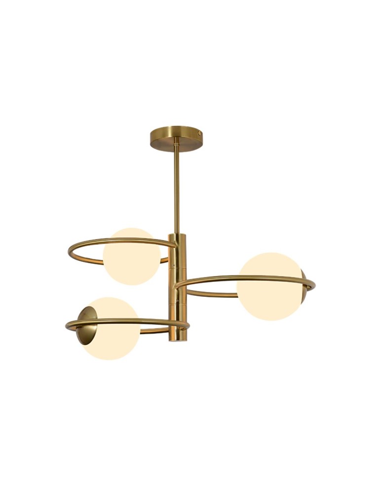 Lampy wiszące - Light Prestige Plafon Dorado ring złota 3 x E14 LP-002/3C ring - product kolory-swiatla.pl 3