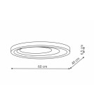 Lampy sufitowe LED - Light Prestige Plafon Alune oval LED CCT LP-3009/1C WH oval - product 4