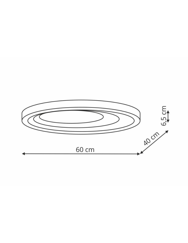 Light Prestige Plafon Alune oval LED CCT LP-3009/1C WH oval
