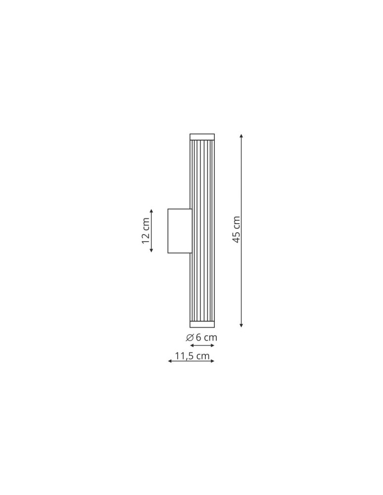 Light Prestige Kinkiet Vena 45 cm czarna LED CCT LP-1010/1W-45 BK Light Prestige Kinkiet Vena 45 cm czarna LED CCT LP-1010/1W-45 BK