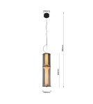Light Prestige Lampa wisząca Aeris 2 dymna LED CCT LP-2137/2P SM Light Prestige Lampa wisząca Aeris 2 dymna LED CCT LP-2137/2P SM