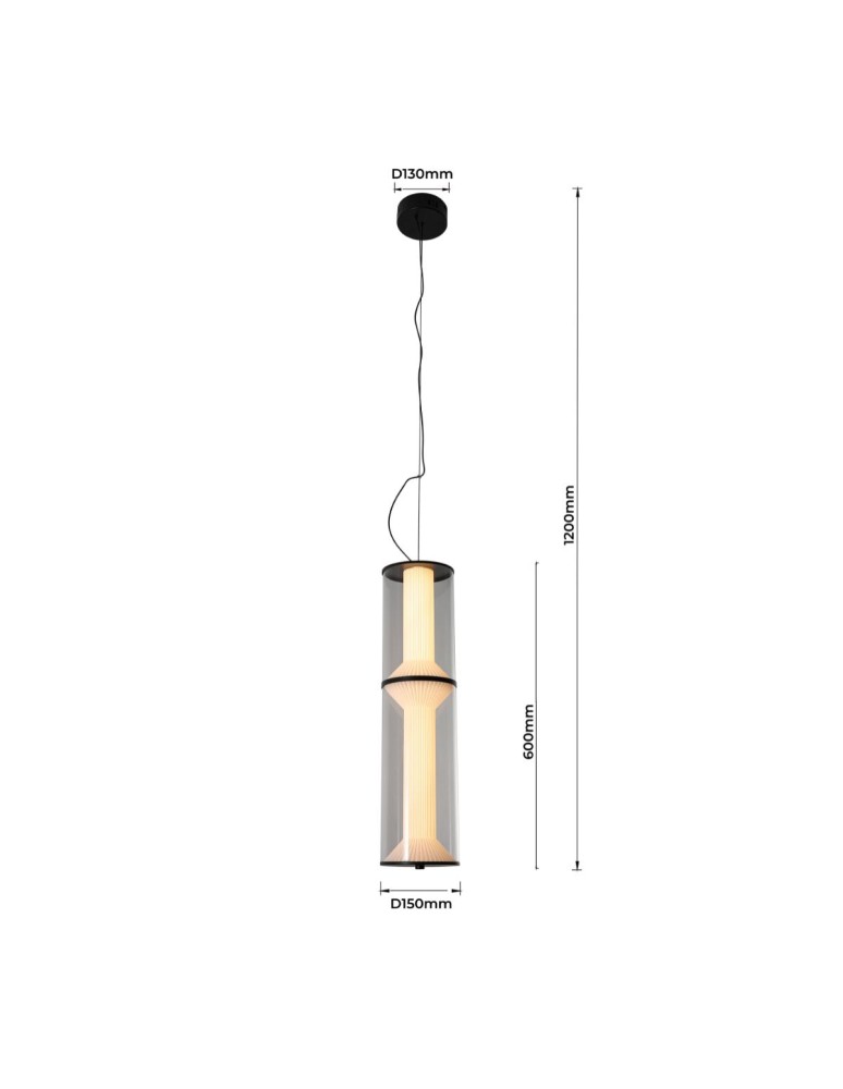 Light Prestige Lampa wisząca Aeris 2 transparentna LED CCT LP-2137/2P TR