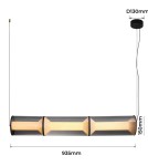 Lampy wiszące - Light Prestige Lampa wisząca Aeris 3 linia dymna LED CCT LP-2137/3L SM - product 6