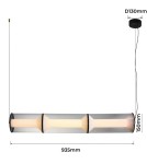 Light Prestige Lampa wisząca Aeris 3 linia transparent LED CCT LP-2137/3L TR Light Prestige Lampa wisząca Aeris 3 linia transparent LED CCT LP-2137/3L TR