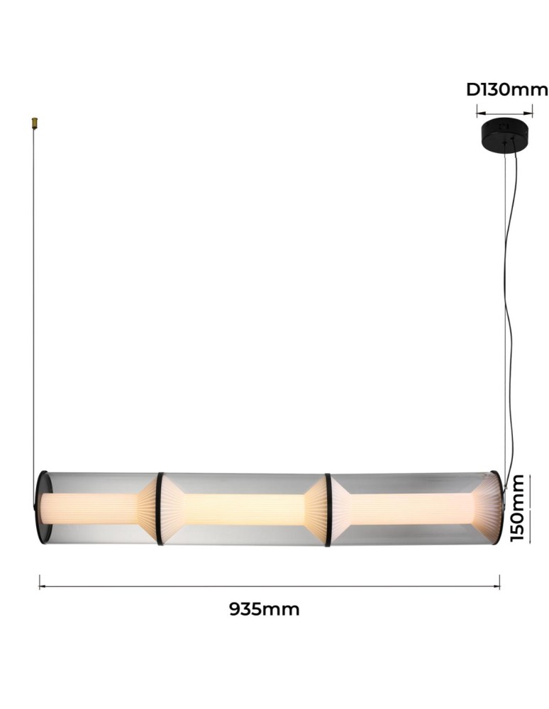Light Prestige Lampa wisząca Aeris 3 linia transparent LED CCT LP-2137/3L TR Light Prestige Lampa wisząca Aeris 3 linia transparent LED CCT LP-2137/3L TR