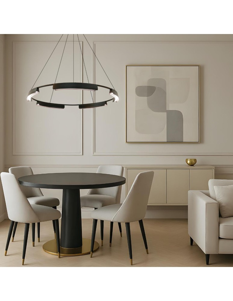 Light Prestige Lampa wisząca Tura 60 cm czarna LED CCT LP-9786/1P 60cm BK Light Prestige Lampa wisząca Tura 60 cm czarna LED CCT LP-9786/1P 60cm BK