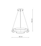 Light Prestige Lampa wisząca Tura 60 cm czarna LED CCT LP-9786/1P 60cm BK Light Prestige Lampa wisząca Tura 60 cm czarna LED CCT LP-9786/1P 60cm BK