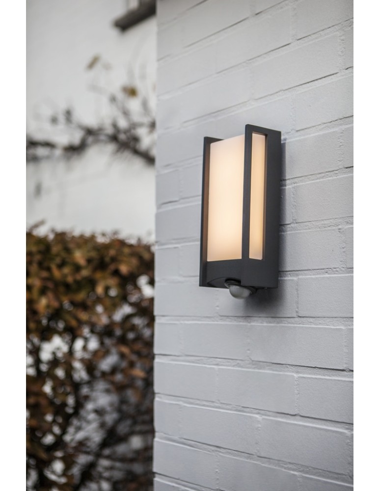 Lutec QUBO - CZUJNIK RUCHU Ścienna LED Antracyt 5193002118