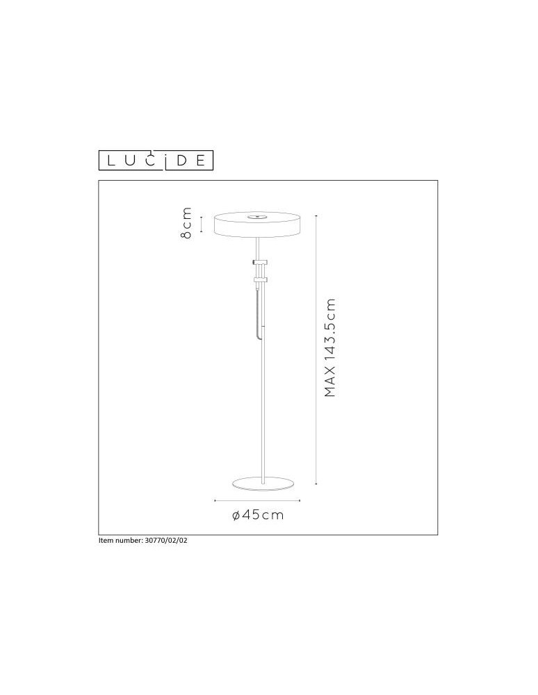 Lampy podłogowe - Lucide GIADA Podłogowa 2xE27 matowy złoty mosiądz 30770/02/02 - produkt kolory-swiatla.pl 9