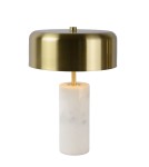 Lampy stołowe designerskie - Lucide MIRASOL Biurkowa 3xG9 biały satynowy mosiądz 34540/03/31 - produkt 2
