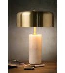 Lampy stołowe designerskie - Lucide MIRASOL Biurkowa 3xG9 biały satynowy mosiądz 34540/03/31 - produkt 3