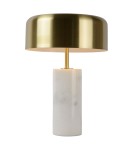 Lampy stołowe designerskie - Lucide MIRASOL Biurkowa 3xG9 biały satynowy mosiądz 34540/03/31 - produkt 5