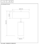 Lampy stołowe designerskie - Lucide MIRASOL Biurkowa 3xG9 biały satynowy mosiądz 34540/03/31 - produkt 7