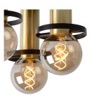 Lampy sufitowe loftowe - industrialne - Lucide ANAKA Sufitowa 3xE27 czarny satynowy mosiądz 45179/13/30 - produkt 5