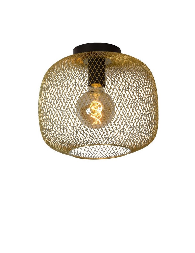 Lampy sufitowe loftowe - industrialne - Lucide MESH Sufitowa 1xE27 czarny 45185/30/02 - produkt kolory-swiatla.pl 1