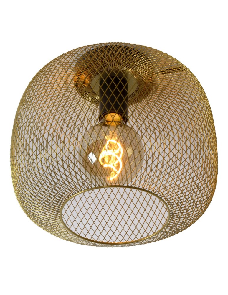 Lampy sufitowe loftowe - industrialne - Lucide MESH Sufitowa 1xE27 czarny 45185/30/02 - produkt kolory-swiatla.pl 4