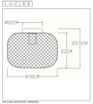 Lampy sufitowe loftowe - industrialne - Lucide MESH Sufitowa 1xE27 czarny 45185/30/02 - produkt 5