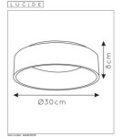 Lampy sufitowe - Lucide TALOWE Sufitowa LED czarny biały 46100/20/30 - produkt 5
