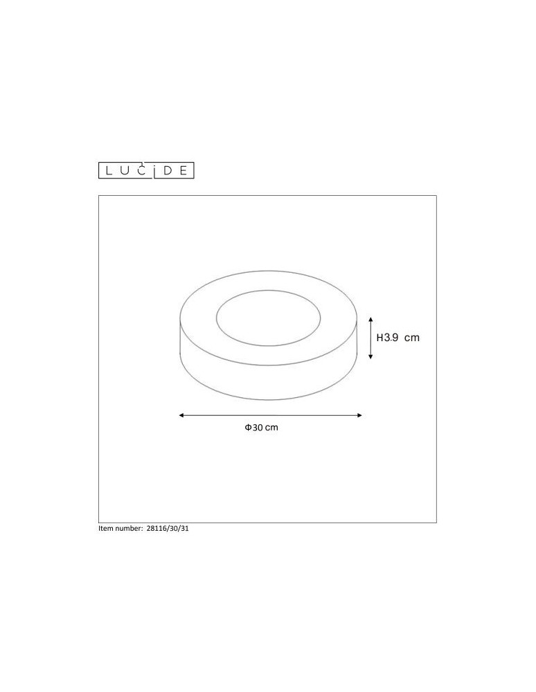 Lucide BRICE-LED Sufitowa LED biały 28116/30/31