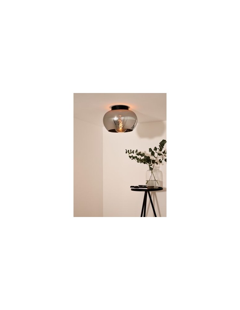 Lucide JUDI Sufitowa 1xE27 szary czarny 45177/30/65