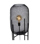 Lampy podłogowe loftowe - industrialne - Lucide MESH Podłogowa 1xE27 czarny 45785/01/30 - produkt 6