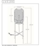 Lampy podłogowe loftowe - industrialne - Lucide MESH Podłogowa 1xE27 czarny 45785/01/30 - produkt 7