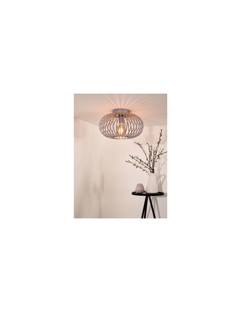 Lucide MANUELA Sufitowa 1xE27 szary 78174/40/36