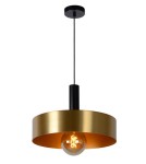 Lampy wiszące w kolorze mosiądz - Lucide GIADA Wisząca 1xE27 satynowy mosiądz czarny 30472/40/02 - produkt 1