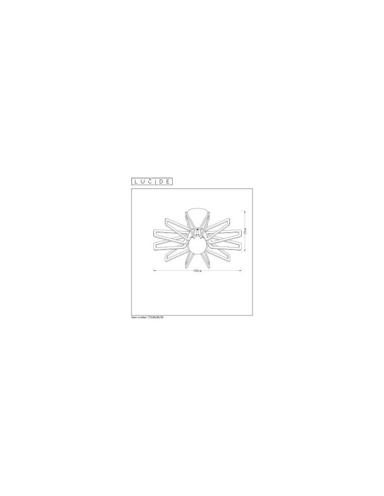 Lampy sufitowe - Lucide ZIDANE Sufitowa 1xE27 czarny 77184/45/30 - produkt kolory-swiatla.pl 5