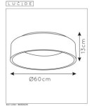 Lampy sufitowe - Lucide TALOWE Sufitowa LED czarny biały 46100/42/30 - produkt 6