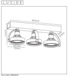 Lampy sufitowe reflektory - Lucide DORIAN Sufitowa 3xGU10 czarny 22968/36/30 - produkt 9