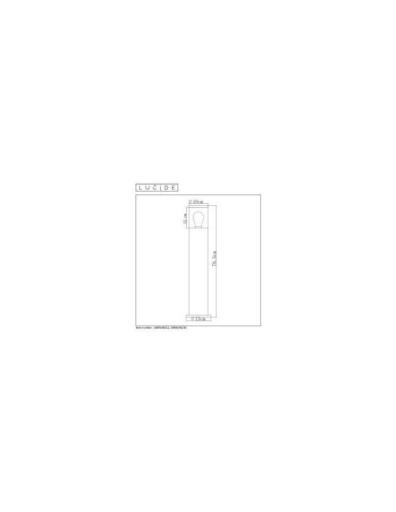 Lampy ogrodowe stojące - Lucide FEDOR Zewnętrzna 1xE27 czarny 14899/80/30 - produkt kolory-swiatla.pl 6