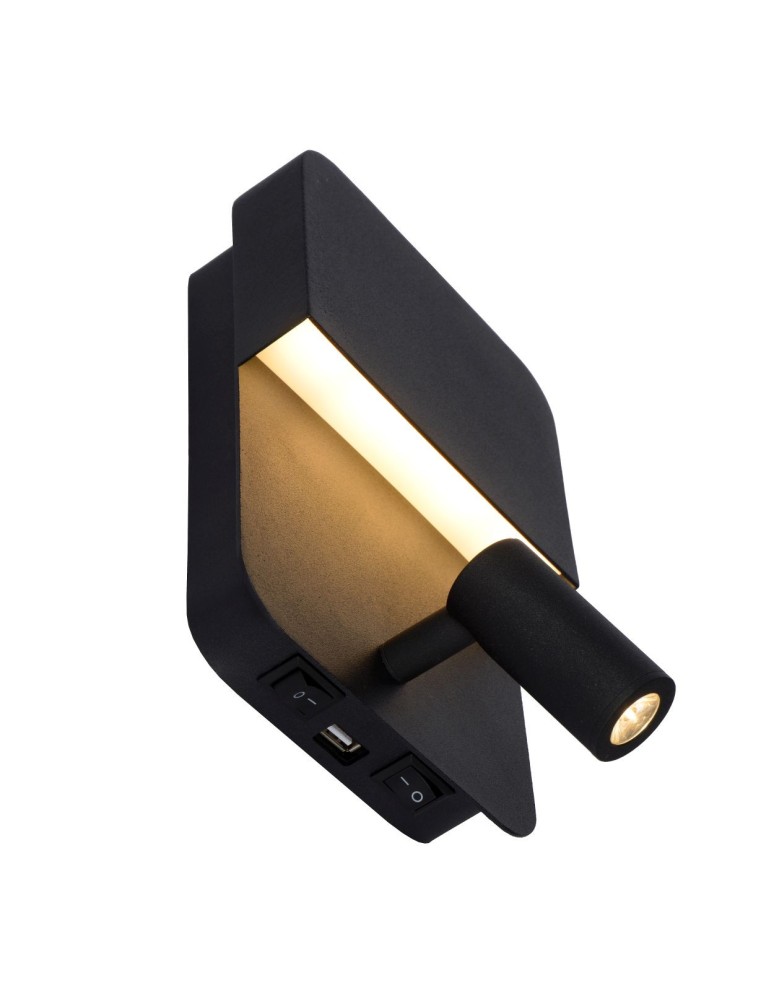 Lucide BOXER Ścienna LED czarny 79200/08/30