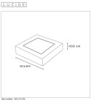 Plafony kwadratowe - Lucide BRICE-LED Sufitowa LED czarny 28117/17/30 - produkt 4