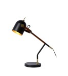 Lampy stołowe do czytania - Lucide WAYLON Biurkowa 1xE27 czarny brązowy 05627/01/30 - produkt 1