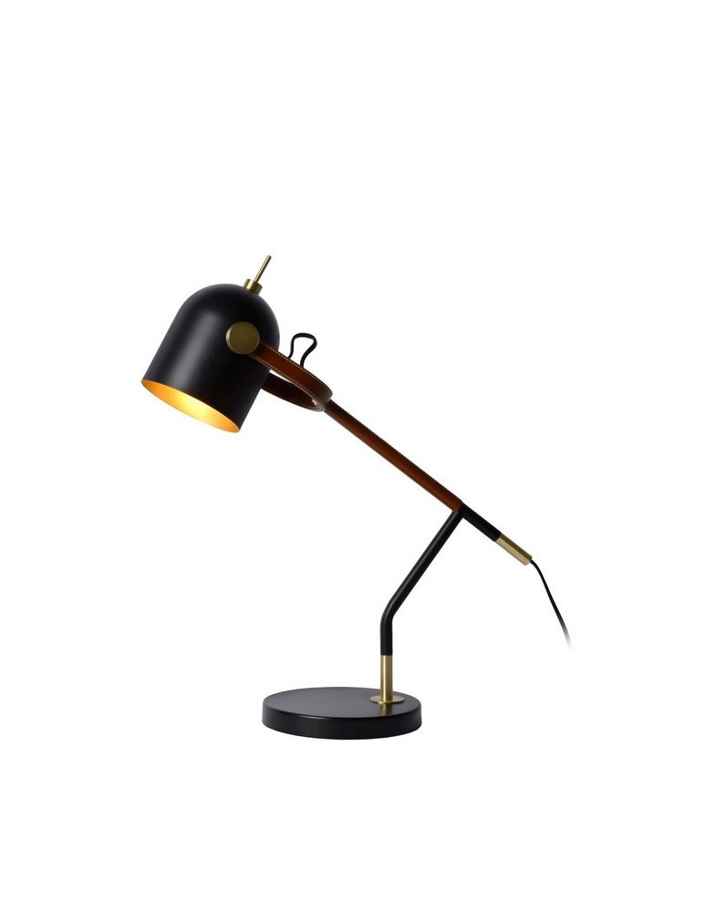 Lampy stołowe do czytania - Lucide WAYLON Biurkowa 1xE27 czarny brązowy 05627/01/30 - produkt kolory-swiatla.pl 1