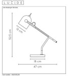 Lampy stołowe do czytania - Lucide WAYLON Biurkowa 1xE27 czarny brązowy 05627/01/30 - produkt 9