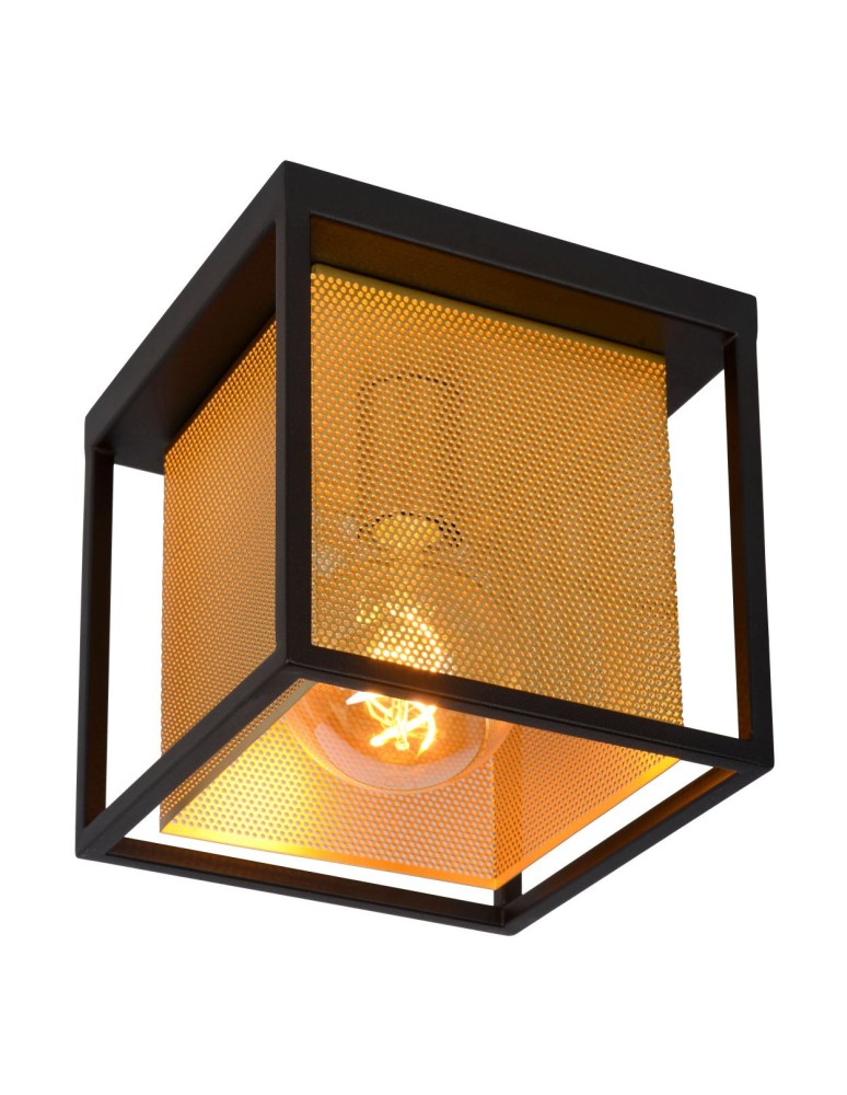 Lampy sufitowe loftowe - industrialne - Lucide SANSA Sufitowa 1xE27 czarny 21122/01/30 - produkt kolory-swiatla.pl 5